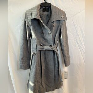 Tahari Women's Elegant Gray Trench Coat
